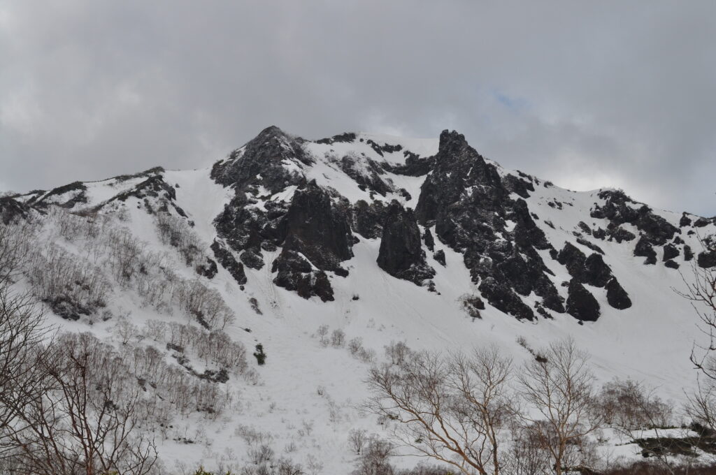 沼野平付近から仰ぎ見る磐梯山2010年5月